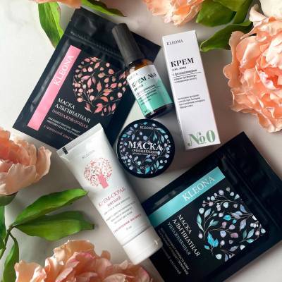 Маска альгинатная "Омолаживающая" для лица, шеи и зоны декольте с центеллой азиатской KLEONA, 20 г, Варианты: Альгинатная маска Омолаживающая, изображение 2