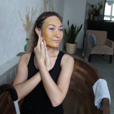 Порошок для умывания лица и тела "КУРКУМА" URAALA, 100 г, Варианты: Порошок для умывания Куркума, Вес: 100, изображение 7