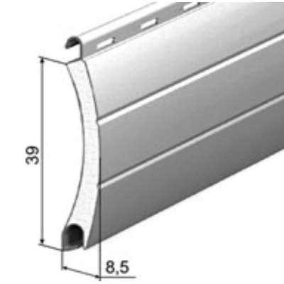 Профиль роллетный роликовой прокатки ALUTECH AR/39, белый, Цвет: белый, изображение 2