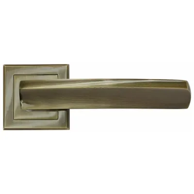 Дверная ручка на розетке RUCETTI RAP 11-S AB, цвет античная бронза