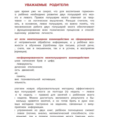 Развиваем левое полушарие мозга ребенка за 12 недель