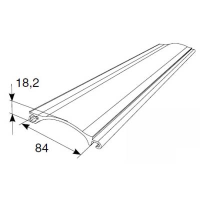 Взломостойкий экструдированный роллетный профиль DOORHAN RHE84M04 бежевый, Цвет: бежевый, изображение 2