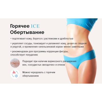 Холодное антицеллюлитное обертывание для похудения KLEONA, 300 г, Варианты: Холодное антицеллюлитное обертывание, изображение 4