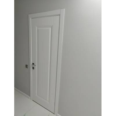 Эмалированная межкомнатная дверь ВФД Winter BARCELONA 1 POLAR белого цвета, Вид остекления: без стекла, Размер полотна: 600х2000, изображение 3