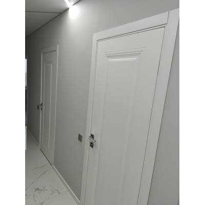 Эмалированная межкомнатная дверь ВФД Winter BARCELONA 1 POLAR белого цвета, Вид остекления: без стекла, Размер полотна: 600х2000, изображение 4