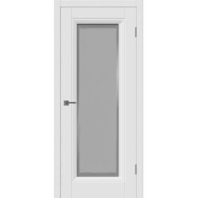 Эмалированная межкомнатная дверь ВФД Winter BARCELONA 1 POLAR ART CLOUD LINE белого цвета, Вид остекления: ART CLOUD LINE, Размер полотна: 600х2000
