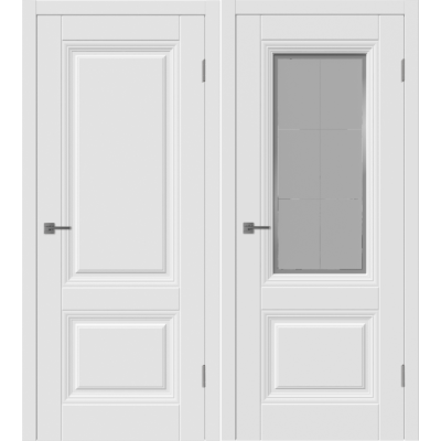 Эмалированная межкомнатная дверь ВФД Winter BARCELONA 2 ART CLOUD LINE POLAR белого цвета, Вид остекления: ART CLOUD LINE, Цвет: белый, Размер полотна: 700х2000, изображение 2