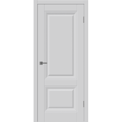 Эмалированная межкомнатная дверь ВФД Winter BARCELONA 2 COTON серого цвета, Вид остекления: без стекла, Цвет: серый, Размер полотна: 600х2000