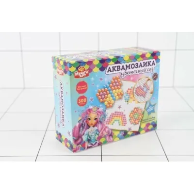 Набор аквамозаики 300 бусин. Цветочный сад. (МультиАрт)