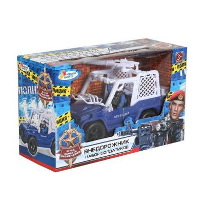 Набор солдатиков. "Играем вместе" Внедорожник полиция.