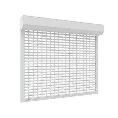 Экструдированный решетчатый роллетный профиль DOORHAN RHE78G01 белый, Цвет: белый, изображение 4