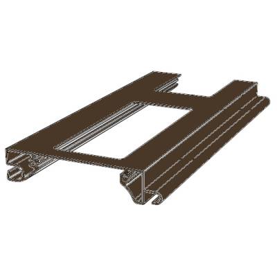 Экструдированный решетчатый роллетный профиль DOORHAN RHE78G02 коричневый, Цвет: коричневый
