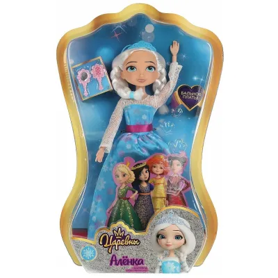 Кукла Алёнка 32см. (Царевны) бальное платье (Карапуз)