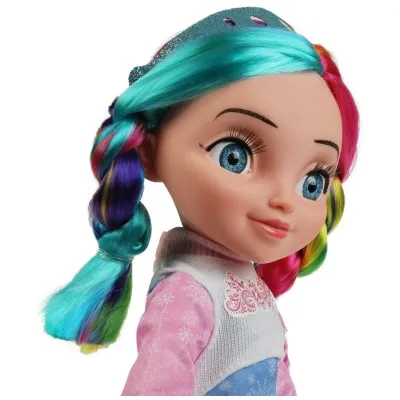 Кукла Алёнка 32см. (Царевны) радужные волосы (Карапуз)