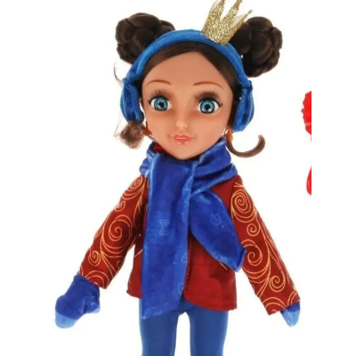 Кукла Дарья 32 см. (Царевны) Зимняя одежда. 20 песен и фраз. (Карапуз)