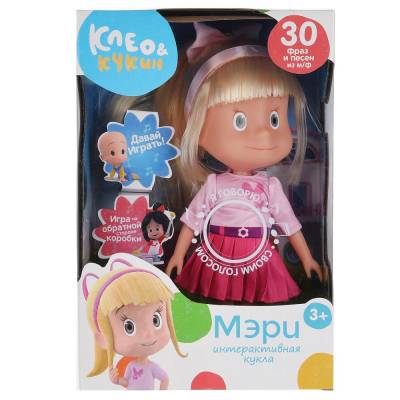 Кукла Мэри 25 см. (Клео и Кукин) 30 фраз и песен (Карапуз)