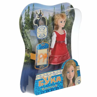 Кукла Варвара 29 см. Красный сарафан. (Карапуз)