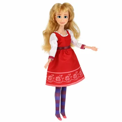Кукла Варвара 29 см. Красный сарафан. (Карапуз)