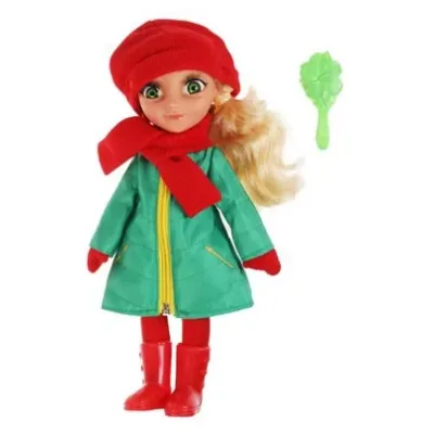 Озвученная кукла 20 фраз и песен. Кукла Василиса 32см, зимняя одежда
