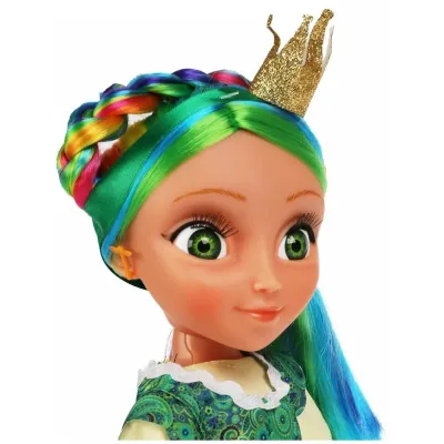 Кукла Василиса 32 см. (Царевны) радужные волосы. (Карапуз)