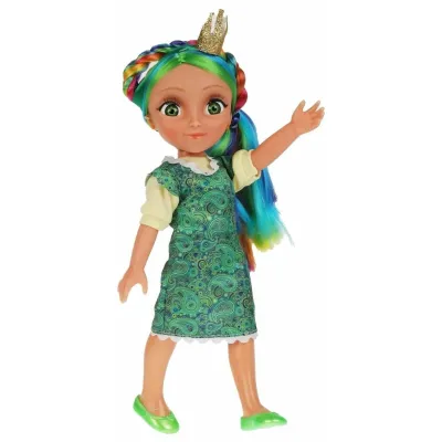 Кукла Василиса 32 см. (Царевны) радужные волосы. (Карапуз)