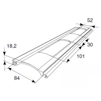 Роллетный решетчатый экструдированный профиль DOORHAN RHE84GM02 коричневый, Цвет: коричневый, изображение 2