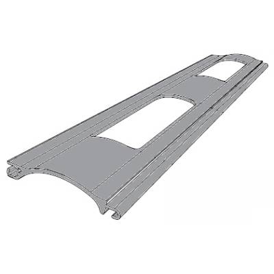 Роллетный решетчатый экструдированный профиль DOORHAN RHE84GM03 серый, Цвет: серый