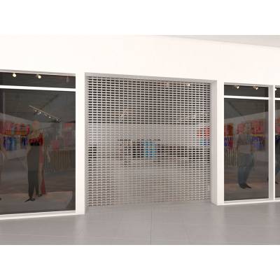 Решетчатый экструдированный роллетный профиль DOORHAN RHE56GM01 белый, Цвет: белый, изображение 4