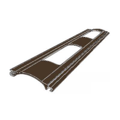 Решетчатый экструдированный роллетный профиль DOORHAN RHE56GM02 коричневый, Цвет: коричневый