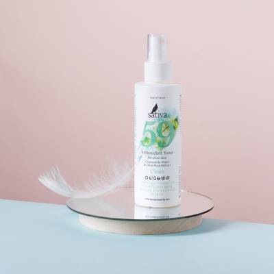 Тоник антиоксидантный №59 для всех типов кожи, с гидролатом ромашки и экстрактом плодов оливы Sativa, 150мл, Варианты: Тоник антиоксидантный №59, изображение 2