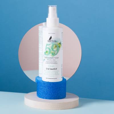 Тоник антиоксидантный №59 для всех типов кожи, с гидролатом ромашки и экстрактом плодов оливы Sativa, 150мл, Варианты: Тоник антиоксидантный №59, изображение 3