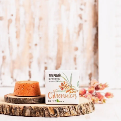 Green era. Твердый шампунь "Облепиха" термозащита волос, 55 гр., изображение 6