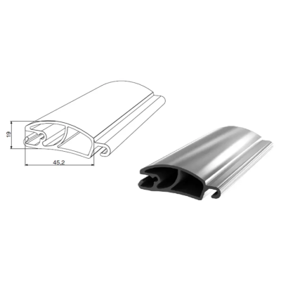 Экструдированный усиливающий профиль DOORHAN RHE44SM04 бежевый, Цвет: бежевый, изображение 3