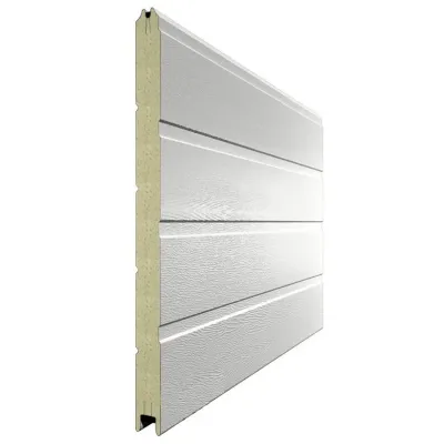 Панель DAMAST 10202-575 с полосой. Структура панели стукко цвет белый (RAL9003)/белый (RAL9003) и высотой 575 мм., Цвет: белый
