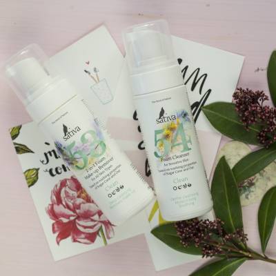 Пенка очищающая №54 для чувствительной кожи лица, с моющими компонентами овса и сахарного тростника Sativa, 165 мл, Варианты: Пенка для лица очищающая №54, изображение 4 от магазина Брами Маркет Пенка очищающая №54 для чувствительной кожи лица, с моющими компонентами овса и сахарного тростника Sativa, 165 мл, Варианты: Пенка для лица очищающая №54, изображение 4