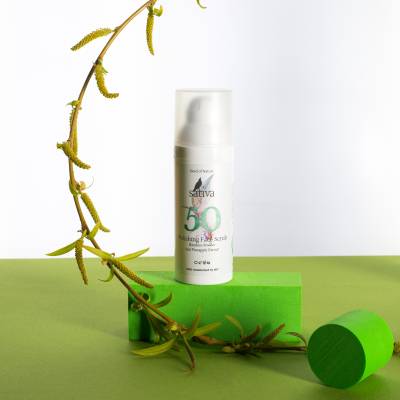 Полирующий скраб для лица №50 с порошком бамбука и экстрактом ананаса Sativa, 50 мл, изображение 3