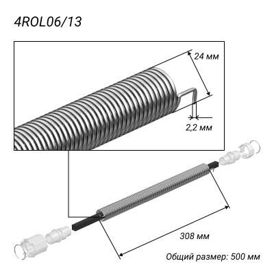 Роллетный пружинно-инерционный механизм DOORHAN 4ROL06/13 для вала RV40, изображение 2