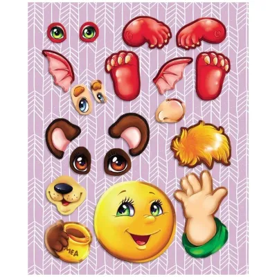 Английский в наклейках и раскрасках. Сказочные герои (Учитель)