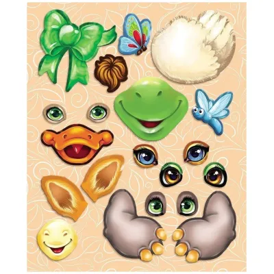 Английский в наклейках и раскрасках. Весёлые животные. (Учитель)