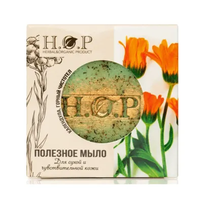 Мыло органическое на травах для сухой и чувствительной кожи H.O.P - полезная косметика Горного Алтая, изображение 2 от магазина Брами Маркет Мыло органическое на травах для сухой и чувствительной кожи H.O.P - полезная косметика Горного Алтая, изображение 2