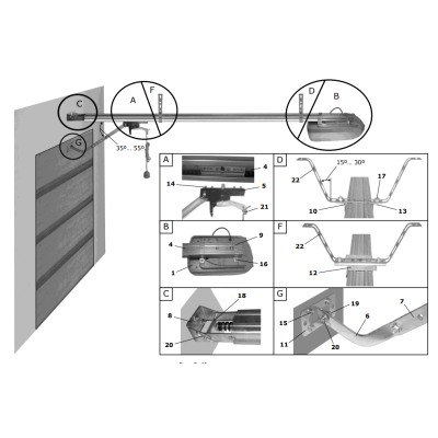 Потолочный привод для гаражных секционных ворот AN-MOTORS ASG1000/4KIT, изображение 7