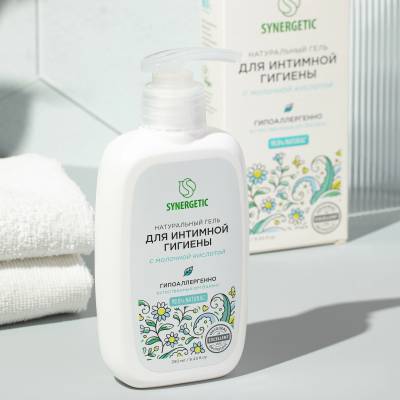 Натуральный гель для интимной гигиены с молочной кислотой SYNERGETIC, 250 мл, Варианты: Гель для интимной гигиены, изображение 2