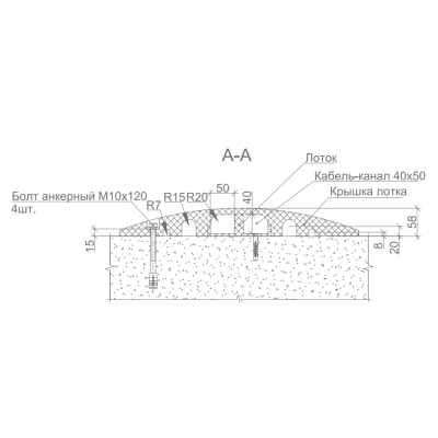 ИДН-500СКК с кабель-каналом. Композит (средний элемент), изображение 4
