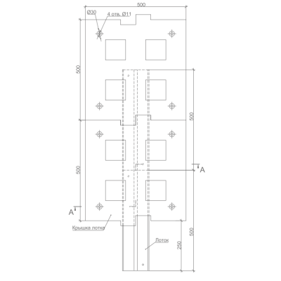 ИДН-500СКК с кабель-каналом. Композит (средний элемент), изображение 5