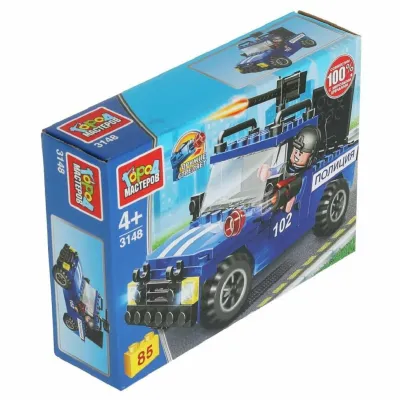 Конструктор "Город мастеров".  Полицейский пикап 85 деталей