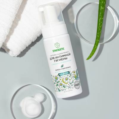 Натуральная пенка для интимной гигиены с молочной кислотой SYNERGETIC, 150 мл, Варианты: Пенка для интимной гигиены, изображение 3