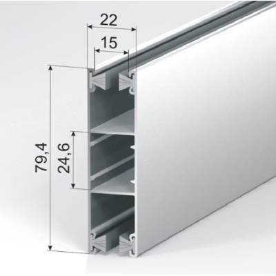 Шина направляющая ALUTECH GR79x22IE (цвет 101) белый, Цвет: белый, изображение 3