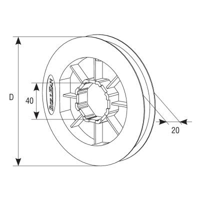 Шкив DOORHAN H140 для рольставни, изображение 2
