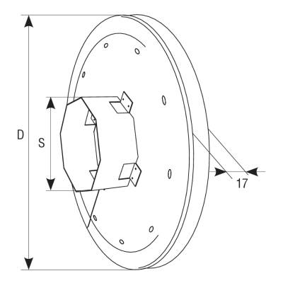 Шкив стальной DOORHAN S21070 для роллет, изображение 2