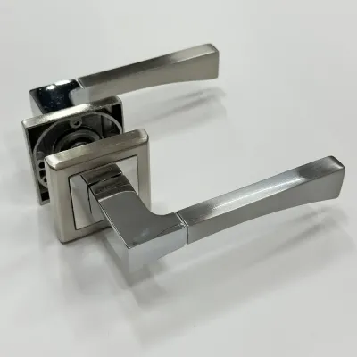 Дверная ручка Rucetti RAP 12-S SN/CP цвет - никель/хром, изображение 2